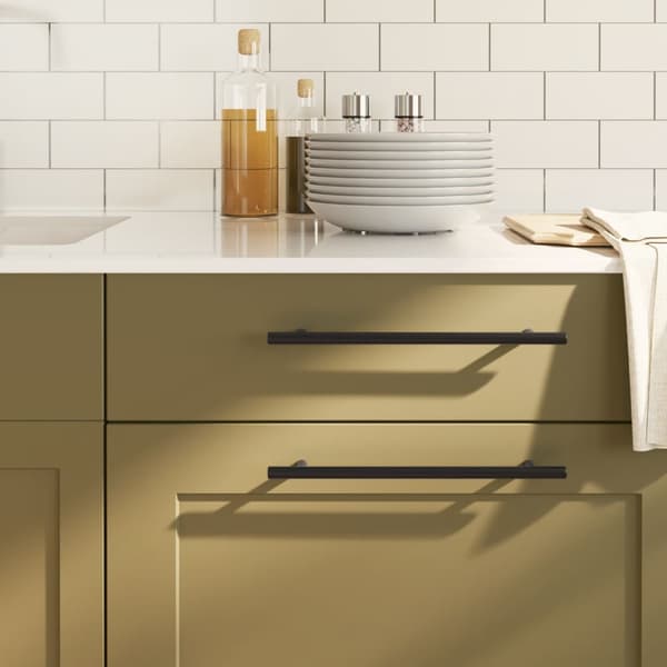 vidaXL skabsgreb 10 stk. sort 224 mm rustfrit stål
