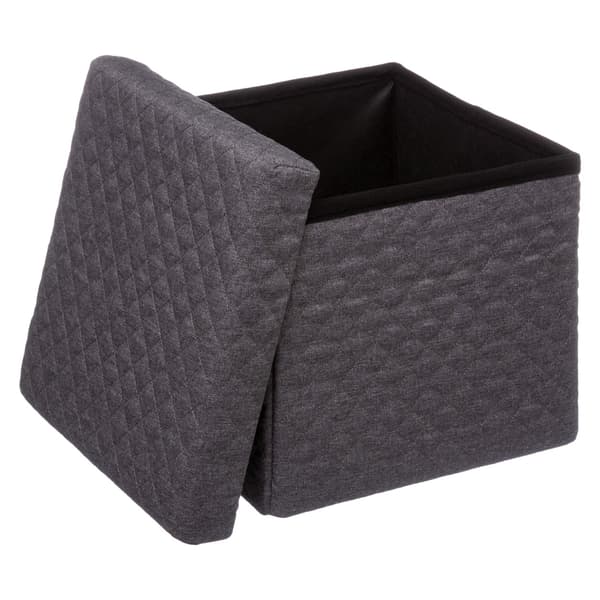 Bella Grå Puf 31x31 cm med opbevaring