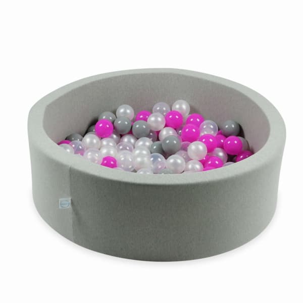 Legetøjskugler ø7cm 150 stk. perle, transparente, grå, pink