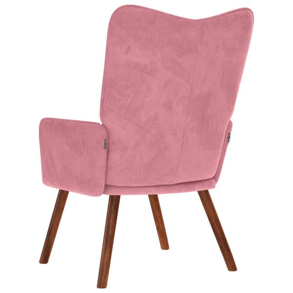 vidaXL Fåtölj, rosa, klädd i sammet