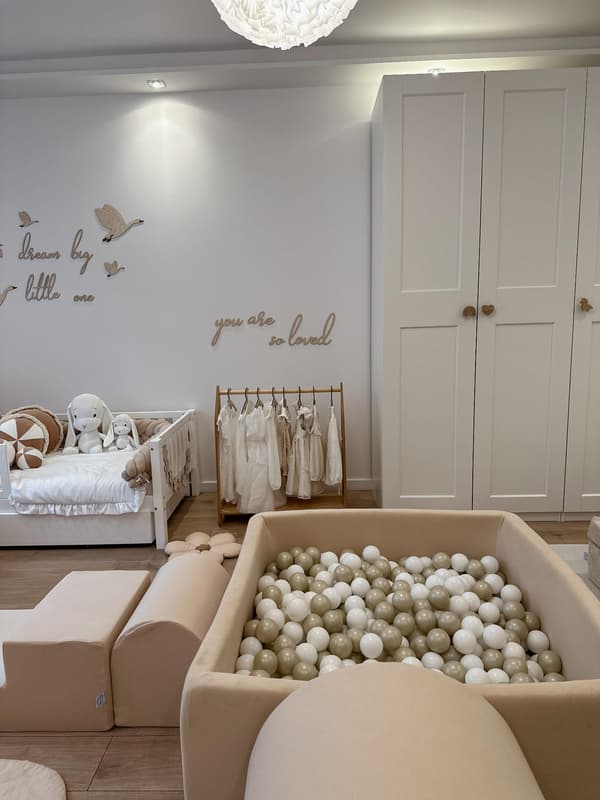 Tør pool 110x40 beige uden bolde