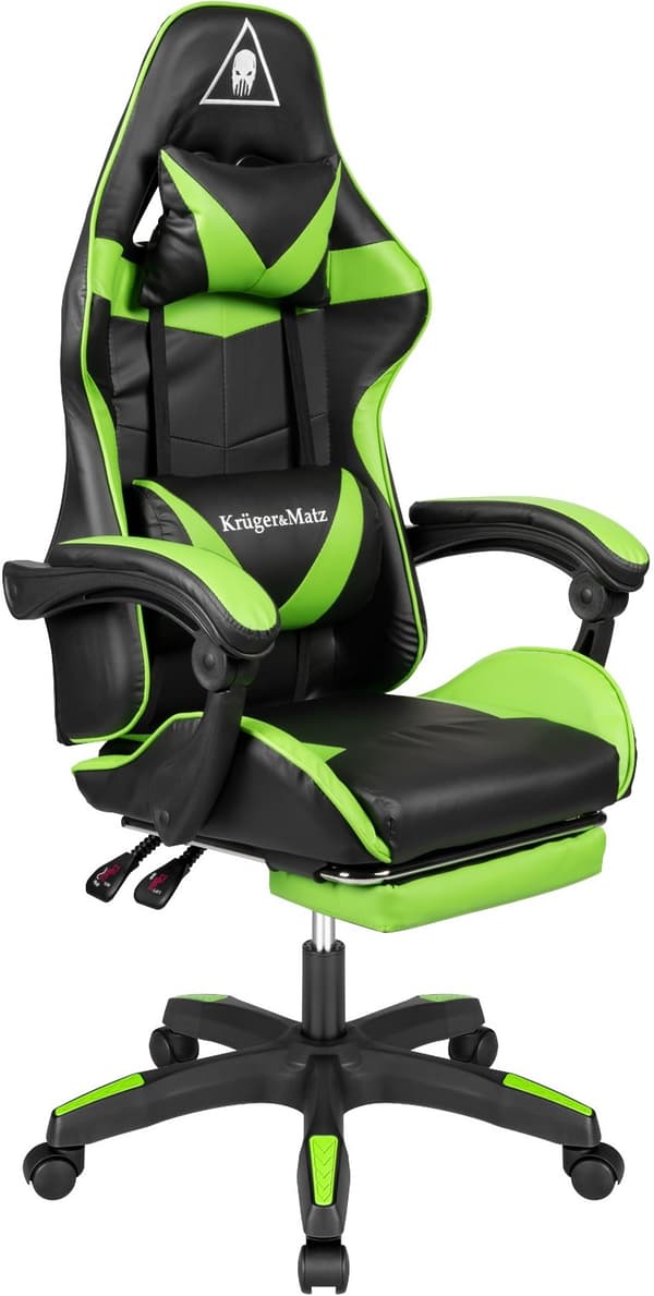 Kruger & Matz GX-150 Sort/Grøn Gamingstol