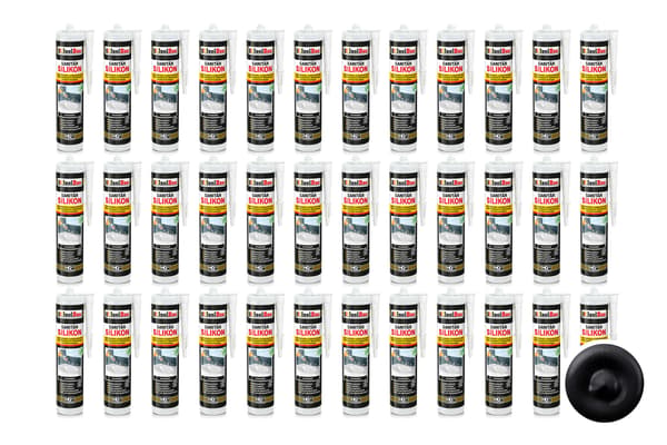 IsolBau Sanitær Silikone Sort Sanitær Silikone 36 x 300ml
