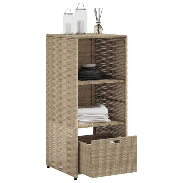 vidaXL Puutarhakaappi, Beige, 50x55x115 cm, Polyrottinki