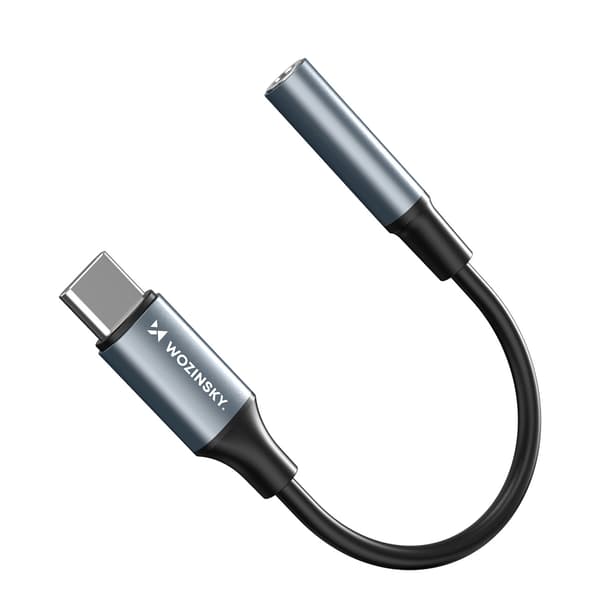USB-C - 3,5 mm minijakkisovitin - musta