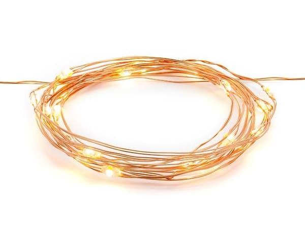 Dekorative LED-lamper kobber 1,90m