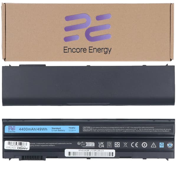 Nyt Encore Energy-batteri til Dell Latitude E5420 E5430 E5520 E5530 E6420 E6430 E6440 E6520 E6530 E6540 49Wh 11.1V 4400mAh T54FJ