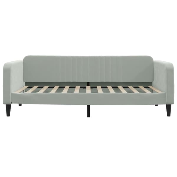 vidaXL Bäddsoffa ljusgrå 100x200 cm klädd i sammet