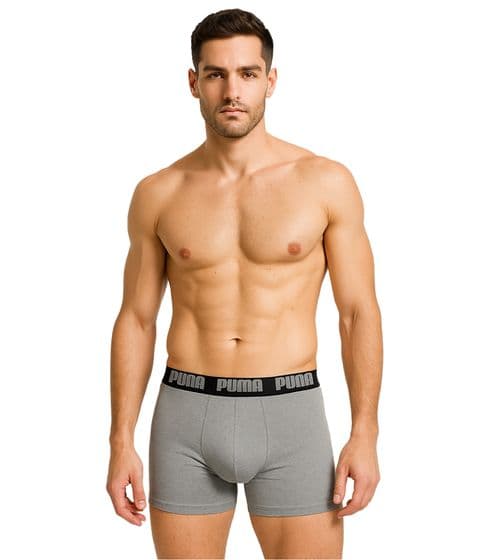 Puma Herr Basic Boxer 2-pack svartgrå [521015001 691] rL