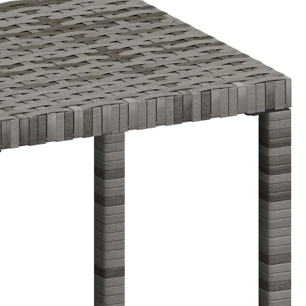 vidaXL Solstolar med bord, set om 2, polyrotting, grå