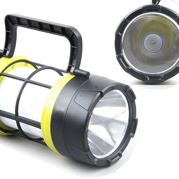 Solcellsdriven LED-campinglampa