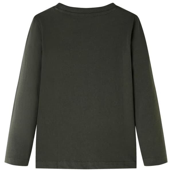 Barn långärmad t-shirt, khaki, 128