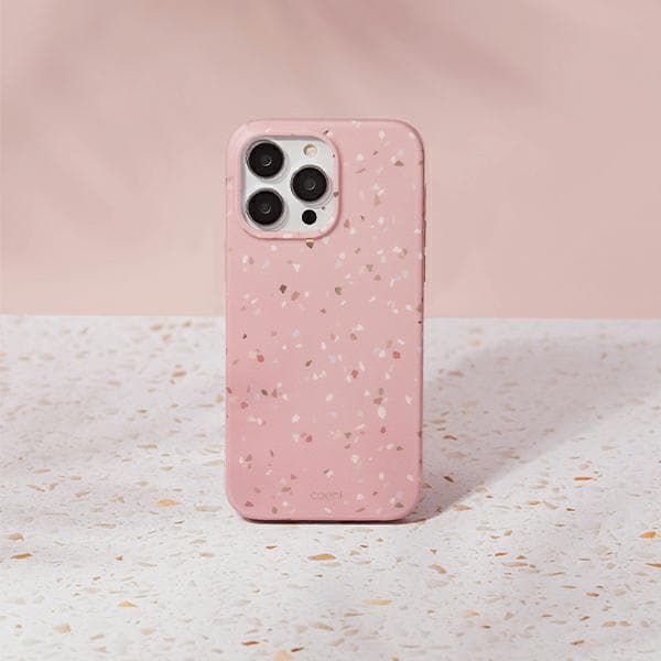 UNIQ Coehl Terrazzo-cover til iPhone 14 Pro Max, lyserød