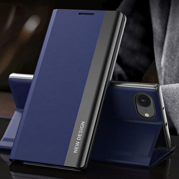 iPhone 16e Sleep Cover Pro med Flip Stand - Blå