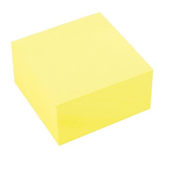 Självhäftande dyna 76x76mm gul 400 D.RECT