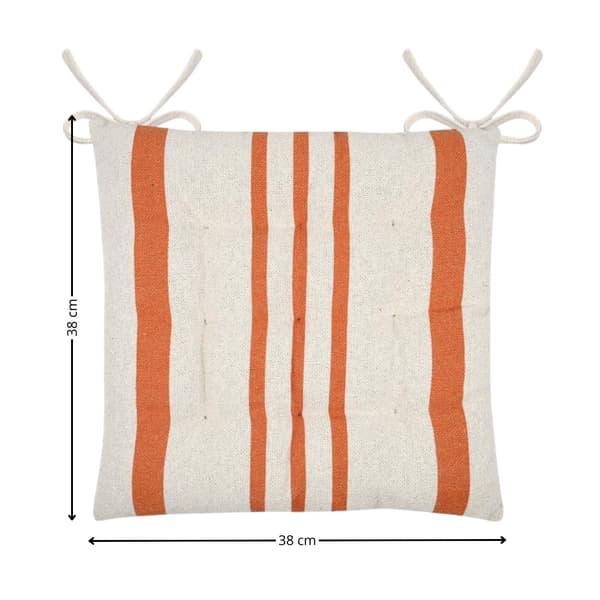 Manduel-tuolin tyyny 38x38 cm oranssi raidallinen