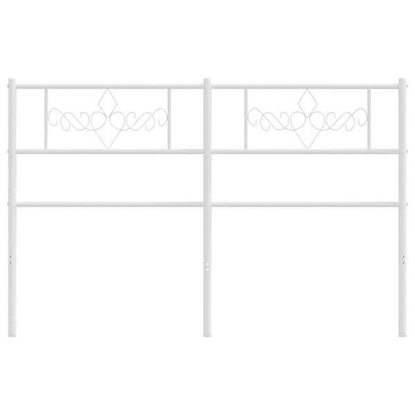 vidaXL metalsengegavl hvid 120 cm
