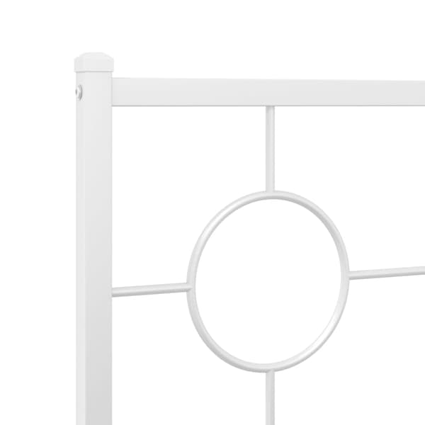vidaXL metalsengegavl hvid 75 cm