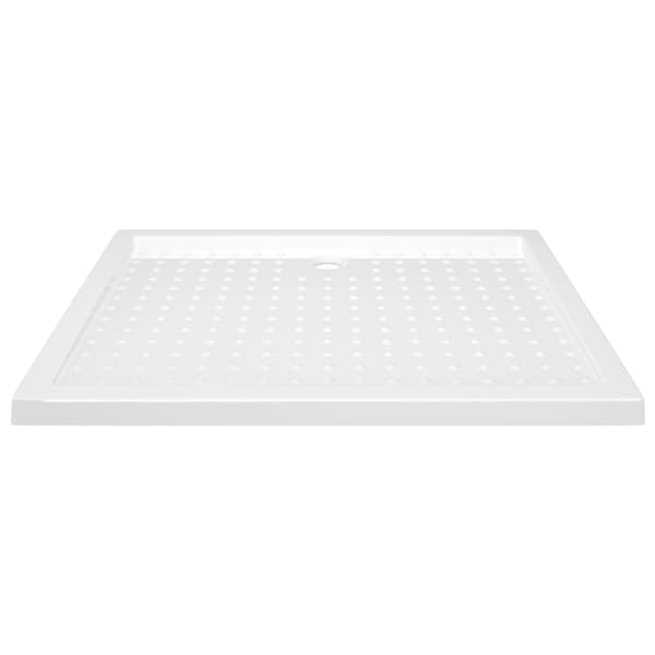 vidaXL Duschkar med knoppar vit 80x100x4 cm ABS
