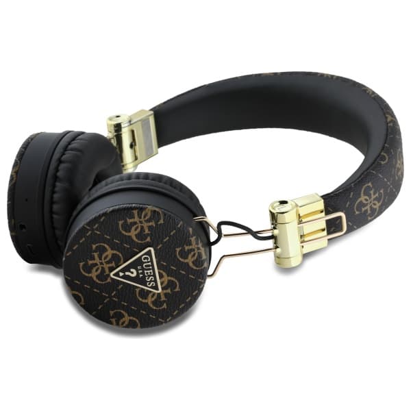Guess 4G Trekantede Runde Bluetooth ENC Over-Ear Hovedtelefoner, Sort
