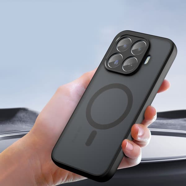 Etui til Xiaomi 17T Pro, til MagSafe, mat etui, sort