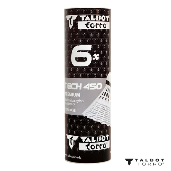 TALBOT TORRO Tech 450 Fast badmintonbollar 6 st - vita