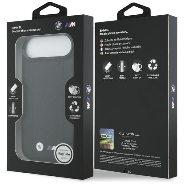 BMW M Quiltet Logo MagSafe-etui til iPhone Air, sort