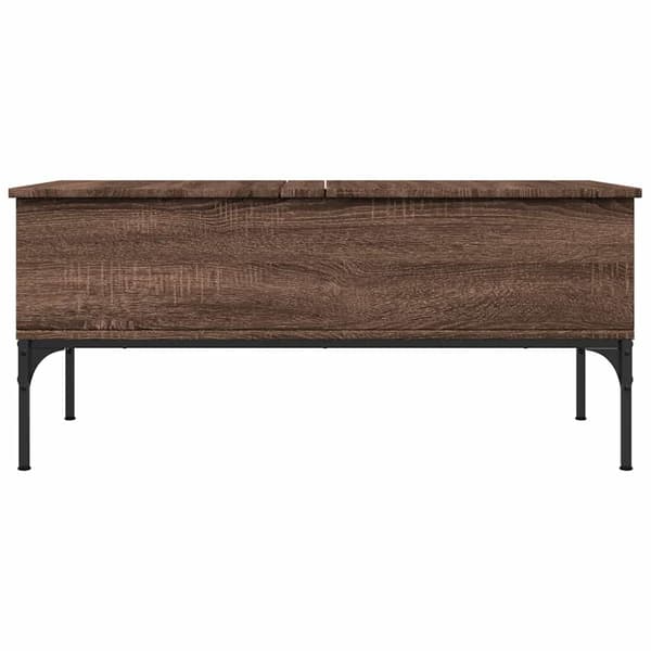 vidaXL sofabord brunt egetræ 100x50x45 cm