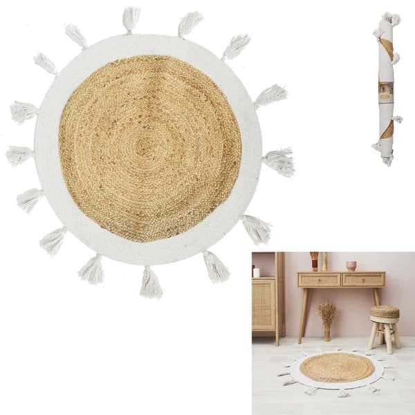 Juuttimatto hapsuilla TASSA boho 80 cm