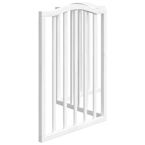 vidaXL foldbart sikkerhedsgitter til hunde, 3 paneler, hvid, 150 cm