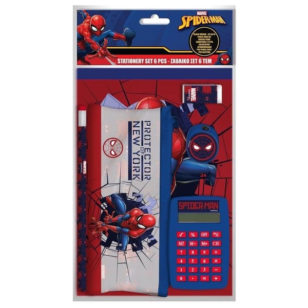 Spiderman Pennfodral med Miniräknare
