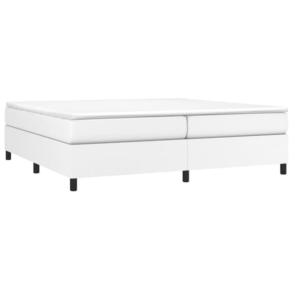 vidaXL Sängram vit 200x200 cm konstläder