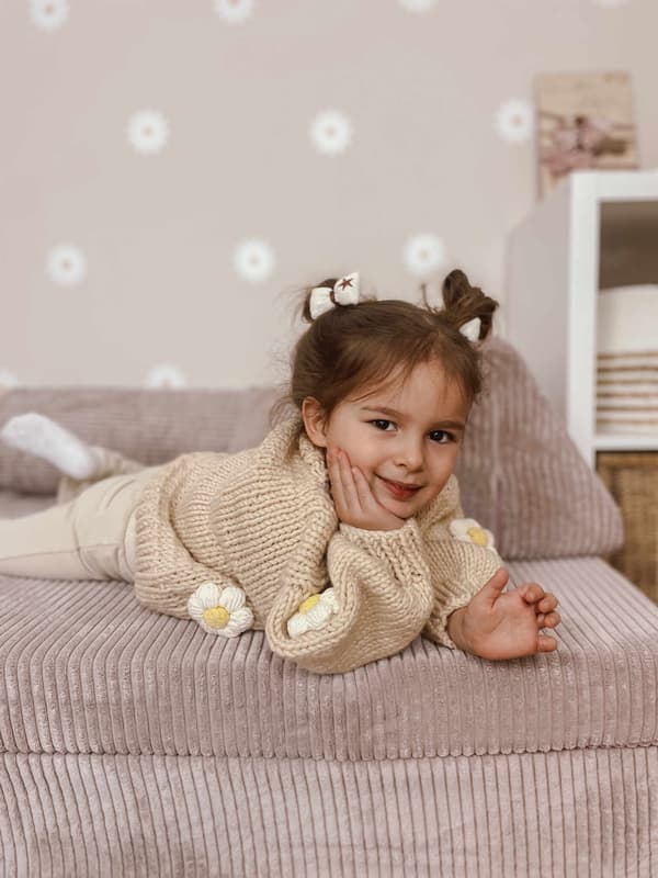 Montessori Premium Corduroy Lavendelfärgad Leksoffa