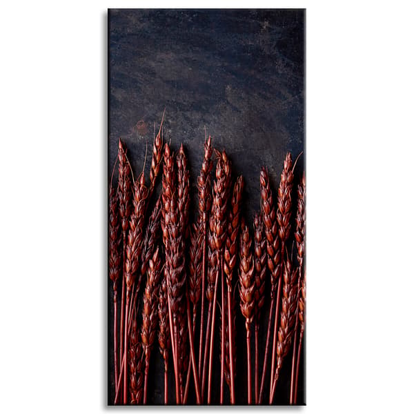 Lærredstryk Botanik Mørk Hvede 40x80 cm