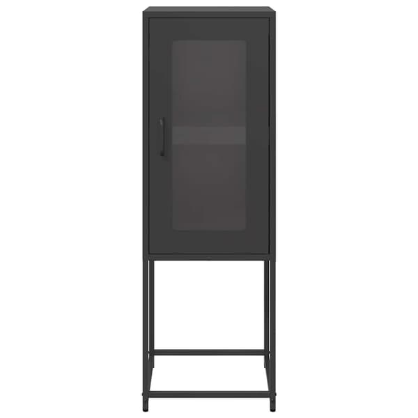 vidaXL kommode sort 36x39x107 cm koldvalset stål