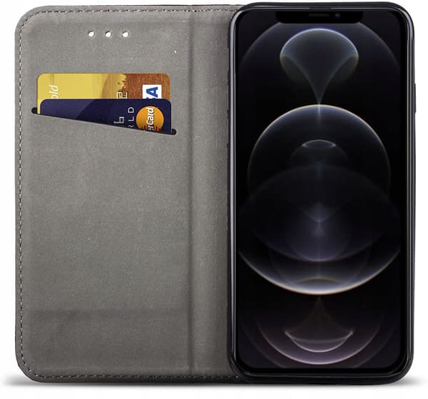 FODRAL till IPHONE 12 / 12 PRO MAGNET SMART BOOKFODRAL + GLAS