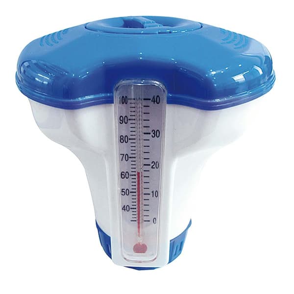 Termometer med kemikaliedispenser til pool 12 cm