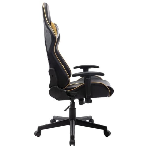 vidaXL gamingstol, sort og guld, kunstlæder