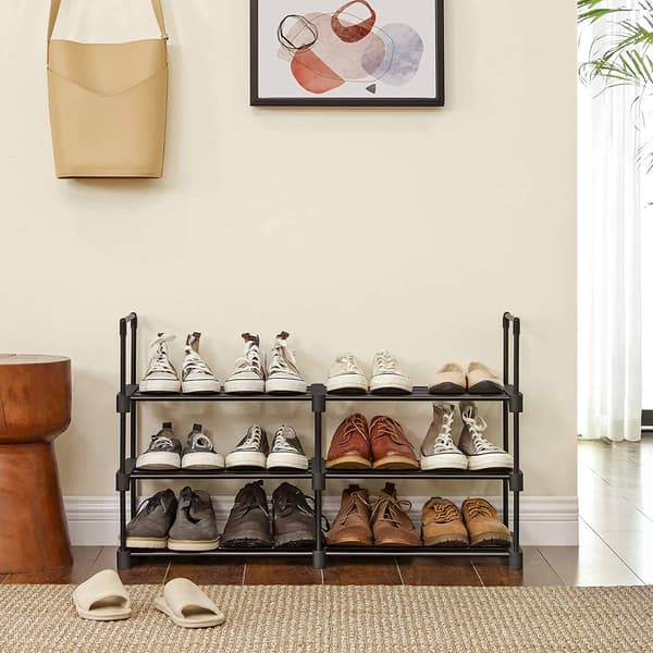 Sort modulært skoskab 106 cm