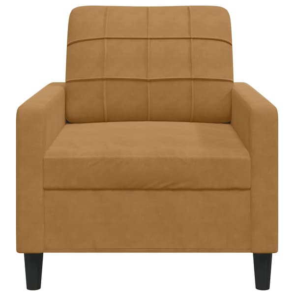 vidaXL Fåtölj, Brun, 60 cm, Klädd i sammet