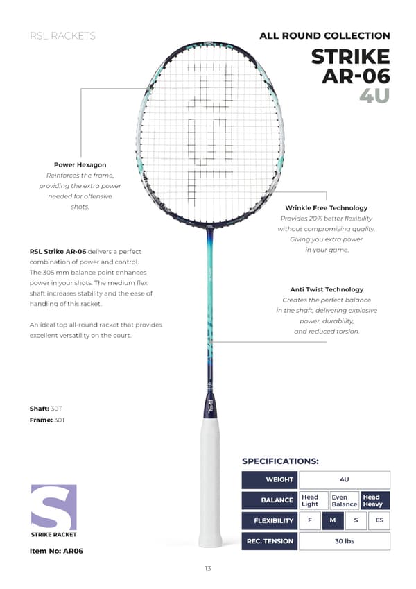 RSL Strike AR-06 Badmintonketcher