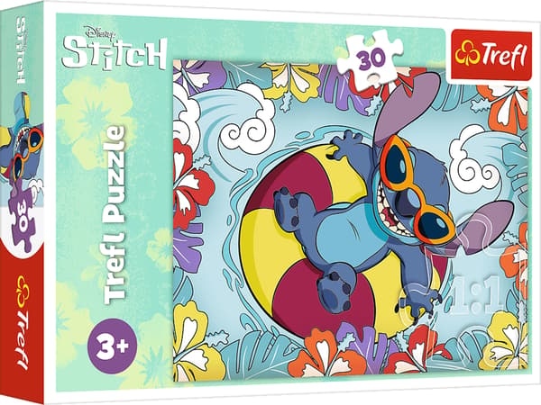 Trefl Puzzle Lilo & Stitch 30 palaa Sitch lomalla -palapeli 3+