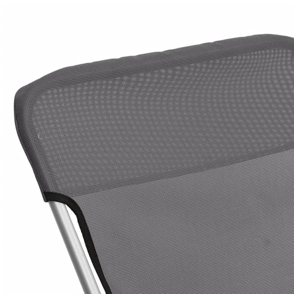 vidaXL foldbare strandstole, sæt med 2, grå, textilene og stål
