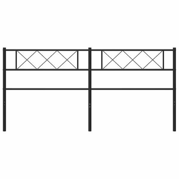 vidaXL metalsengegavl sort 160 cm