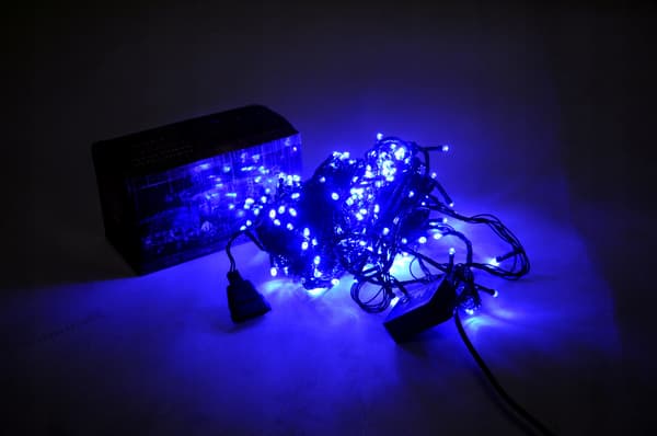 500LED udendørs juletræslys BLÅ