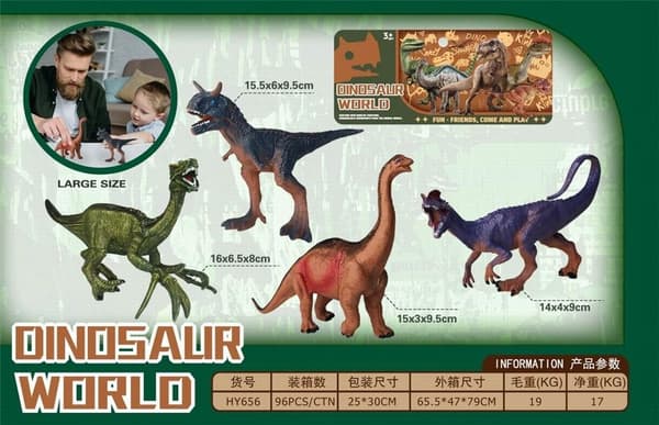 Dinosaursæt 4 dele