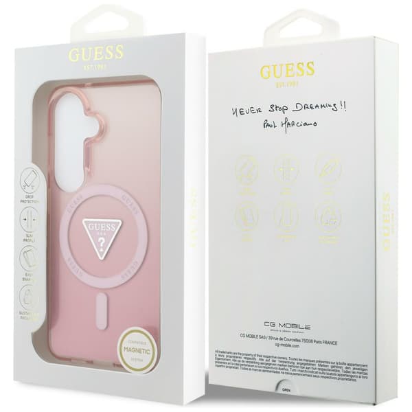 Guess IML Gradient Triangle MagSafe-cover til Galaxy S26 i lyserødt