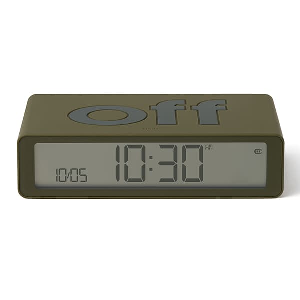 Lexon Flip Classic Khaki Dubbelsidig Väckarklocka