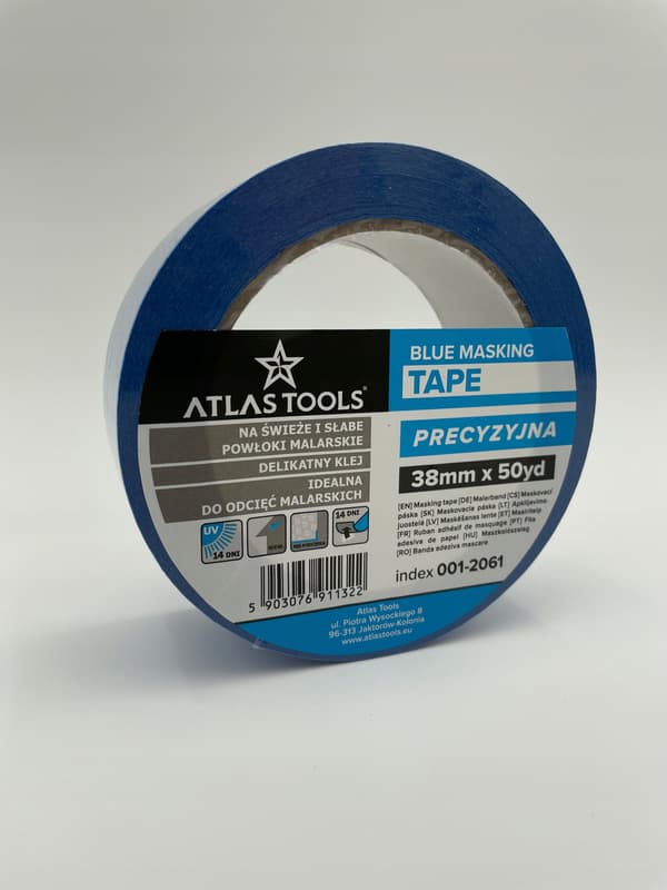 ATLAS TOOLS BLÅ MÅLNINGSTEJP DELICATE PRECISION 38 mm/50 yards