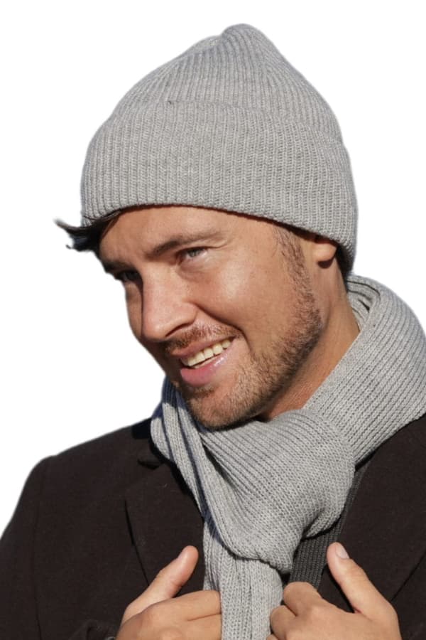 Herrribbad ofodrad keps - Filip, grå